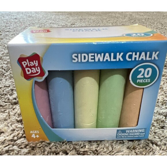 2 Boxes Sidewalk Chalk, 6 Colors Sealed ~ 55 Pieces - Picture 3 of 4